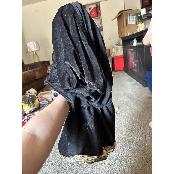 Mario Chiodo 2004 Horror Wicked Witch Skull Mask W/ Hair & Robe Hood - Picture 2 of 6